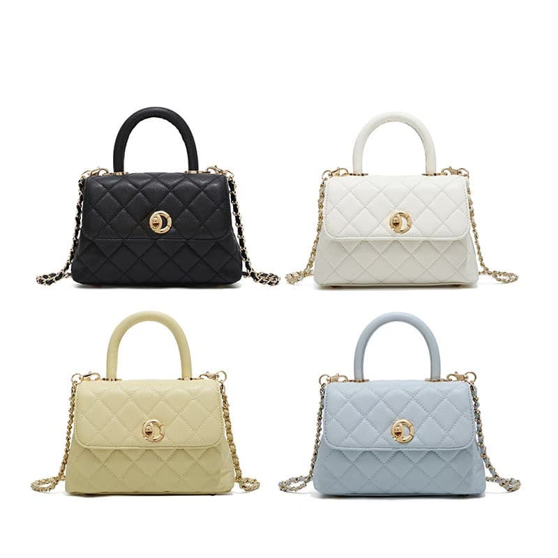 Small Fragrance Style Quilted Chain Bag Women's Crossbody Bag 2025 New High-End Light Luxury Niche Handbag Small Square Bag