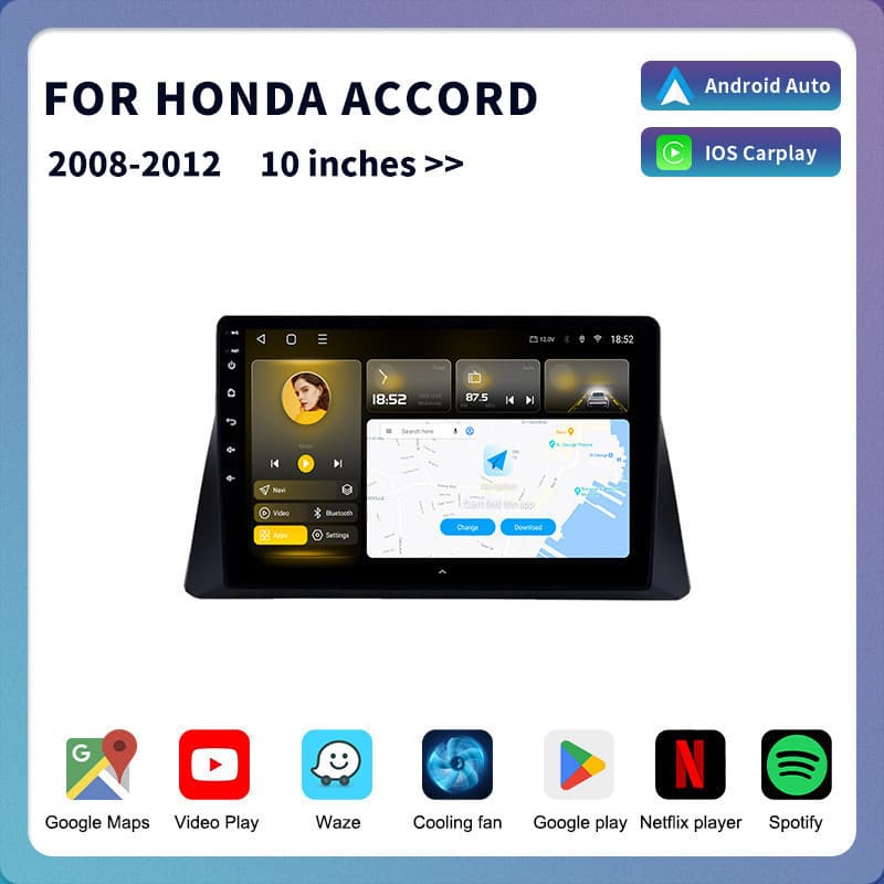 Compatible with Honda Accord Navigation HONDA ACCORD Android Stereo Apple Carplay