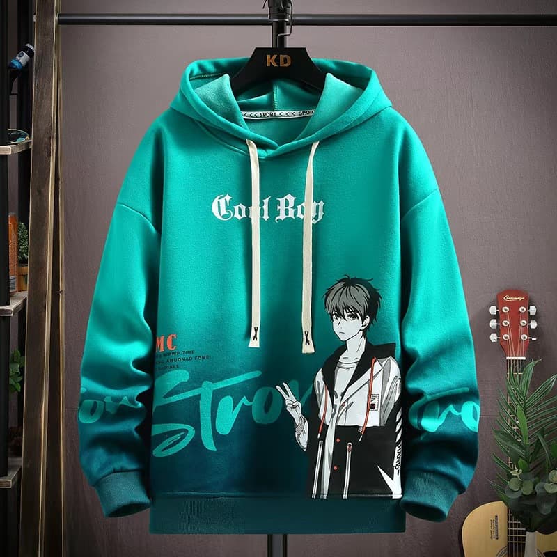 Spring and Autumn Long-Sleeve Sweatshirt for Teen Boys, Hoodie for Middle School Students Age 13-15, Trendy and Stylish Youth Top