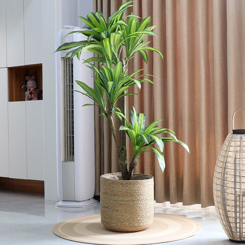 Woven Straw Planter Simple Woven Flower Pot Green Plant Decoration Large Size Cachepot Living Room Balcony Floor Model Nordic Style