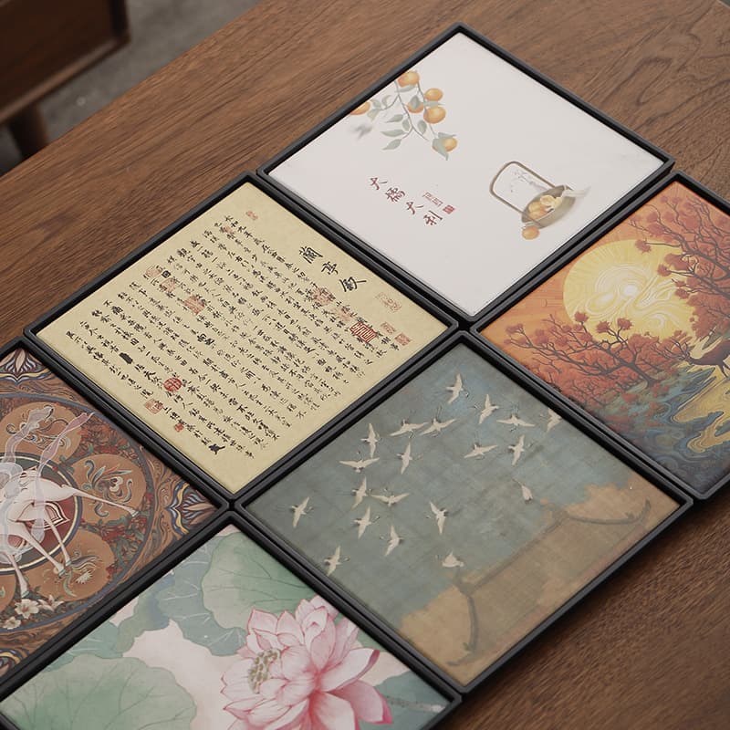 Chinese Style Absorbent Teapot Tray Square Dry Brewing Platform Quick-Dry Small Tea Tray Cup Coaster Tea Stand Gongfu Tea Set Tea Tray