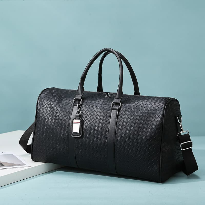 Large Capacity Travel Bag PU Leather Fitness Training Soft Leather Texture Business Trip Waterproof Breathable Anti-wear Backpack