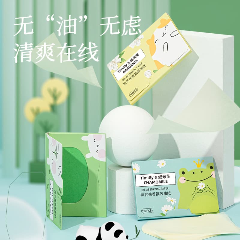 Timifu Facial Oil Blotting Paper, Oil Control for Face, 100 Sheets Scented Portable Pull-Out Boxed