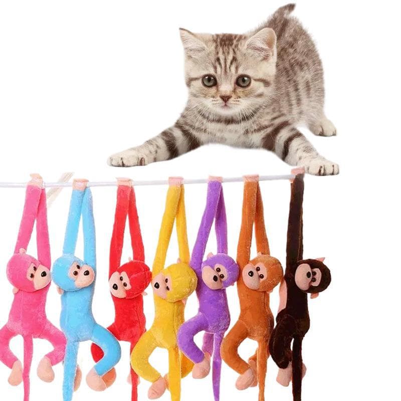 New Pet Squeaky Toy Colorful Long-Armed Monkey Plush Doll Small Monkey Plush Toy Pet Supplies Wholesale