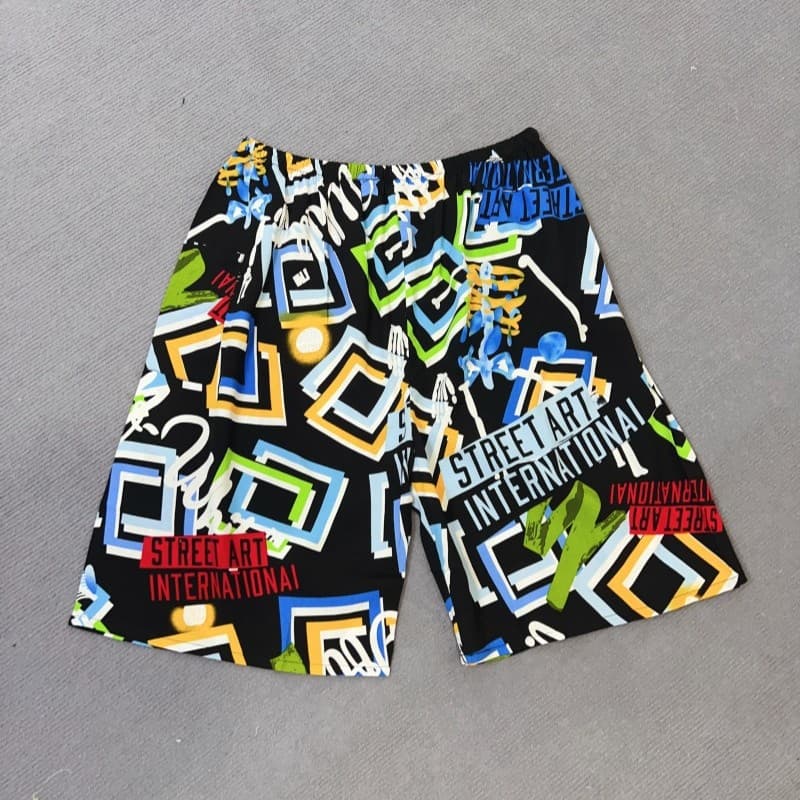 Cotton Silk Pajama Shorts for Men, Summer Thin, Rayon Shorts, Plus Size, Beach Shorts, Suitable for Outdoor Wear, Home Pants, Breathable, Cool