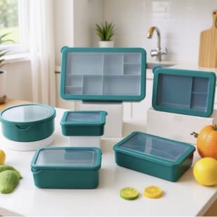 Amazon Cross-Border Rubber-Coated PP Microwave Sealed Lunch Box Student Lunch Box Divided Snack Box Plastic Food Container