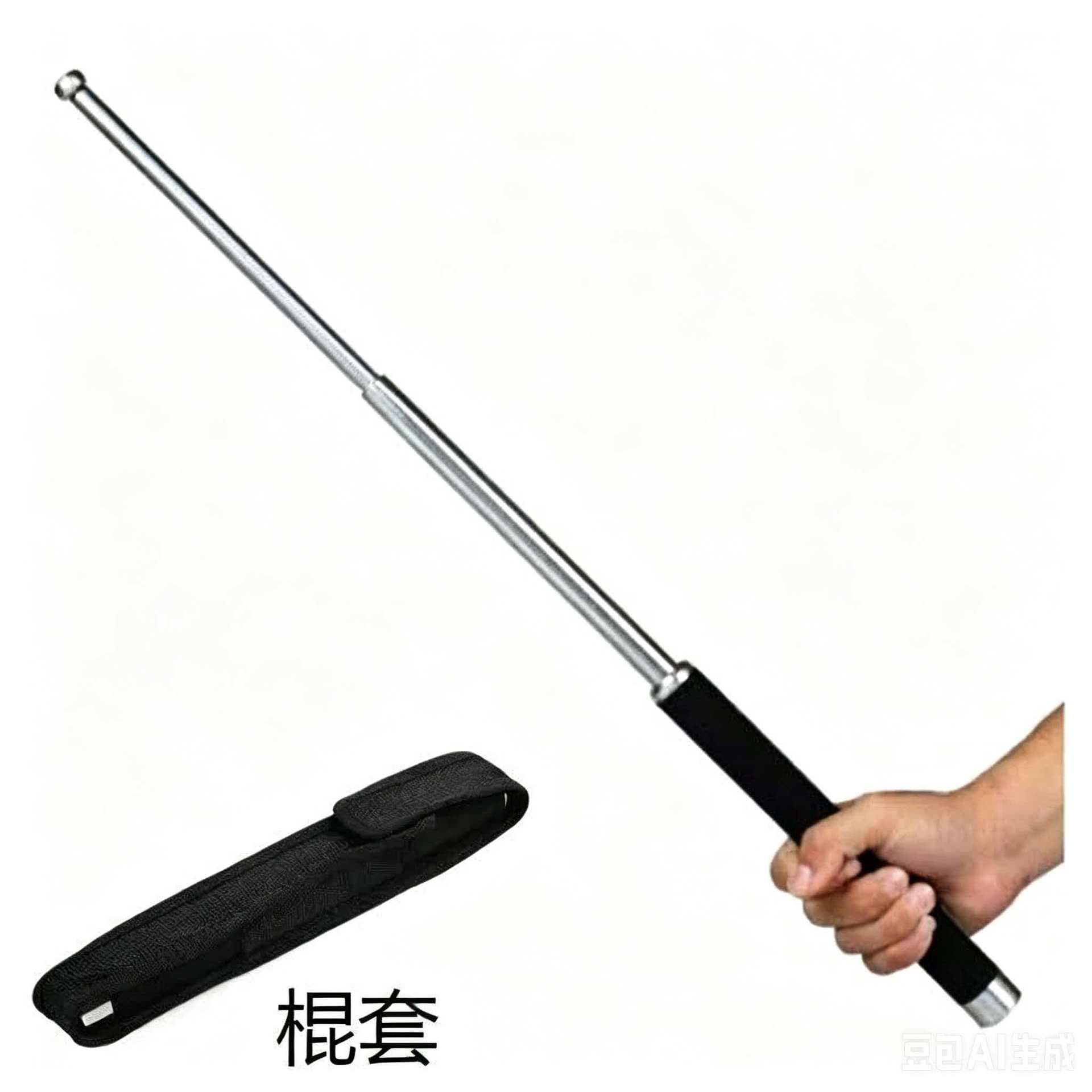 Sponge Baton Car Self-Defense Legal Self-Protection Tool Telescopic Rod Three-Section Collapsible Stick Whip Baton