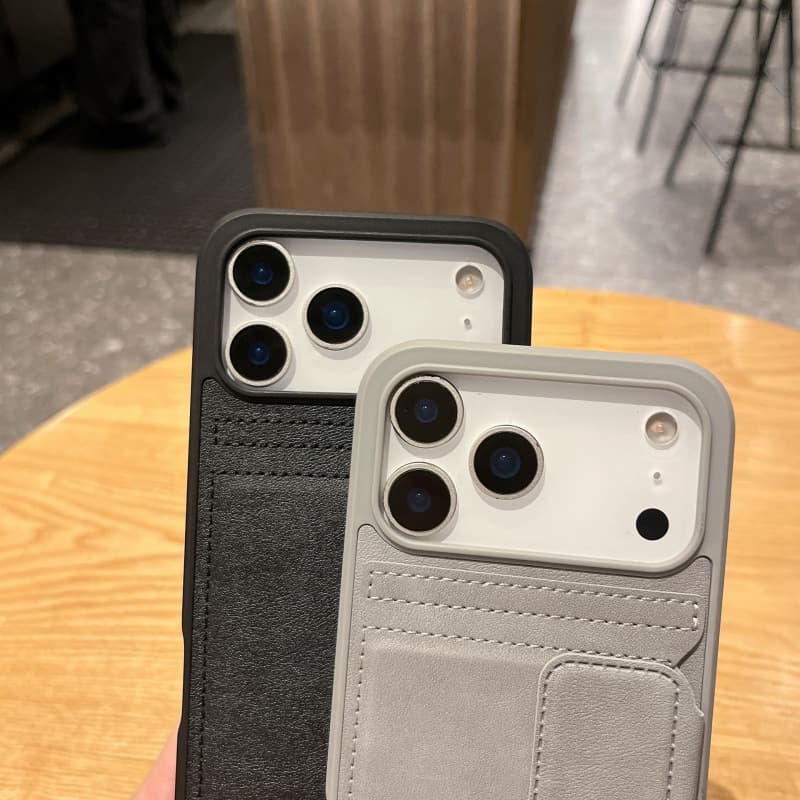 For iPhone 17 Pro Max Lightweight Card Holder 2-in-1 Phone Case Apple 16 Leather Protective Cover Magnetic