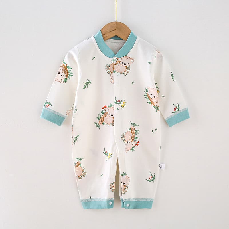 Newborn Baby Romper Long Sleeve Autumn Winter Boys Girls Seamless Infant Clothing Combed Cotton Class A Anyang Baby Wear