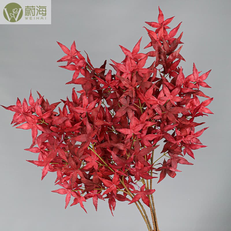 Artificial Flat Maple Leaves for Scene Decoration Living Room Home Decor Floral Arrangement Leaf Decoration Maple Leaves