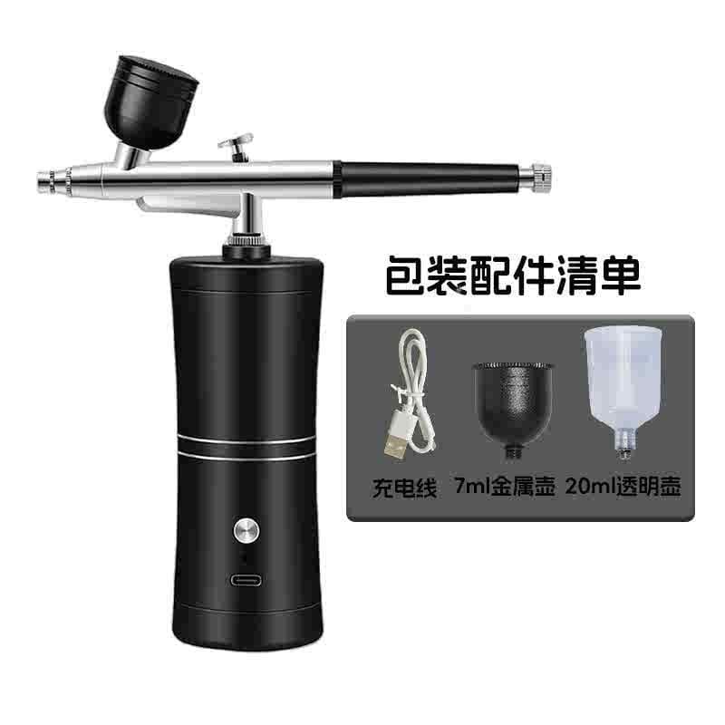 Oxygen Injection Spray Gun Electric Spray Bottle Tool for Painting, Glaze Application, Portable Airbrush with Rechargeable Air Pump