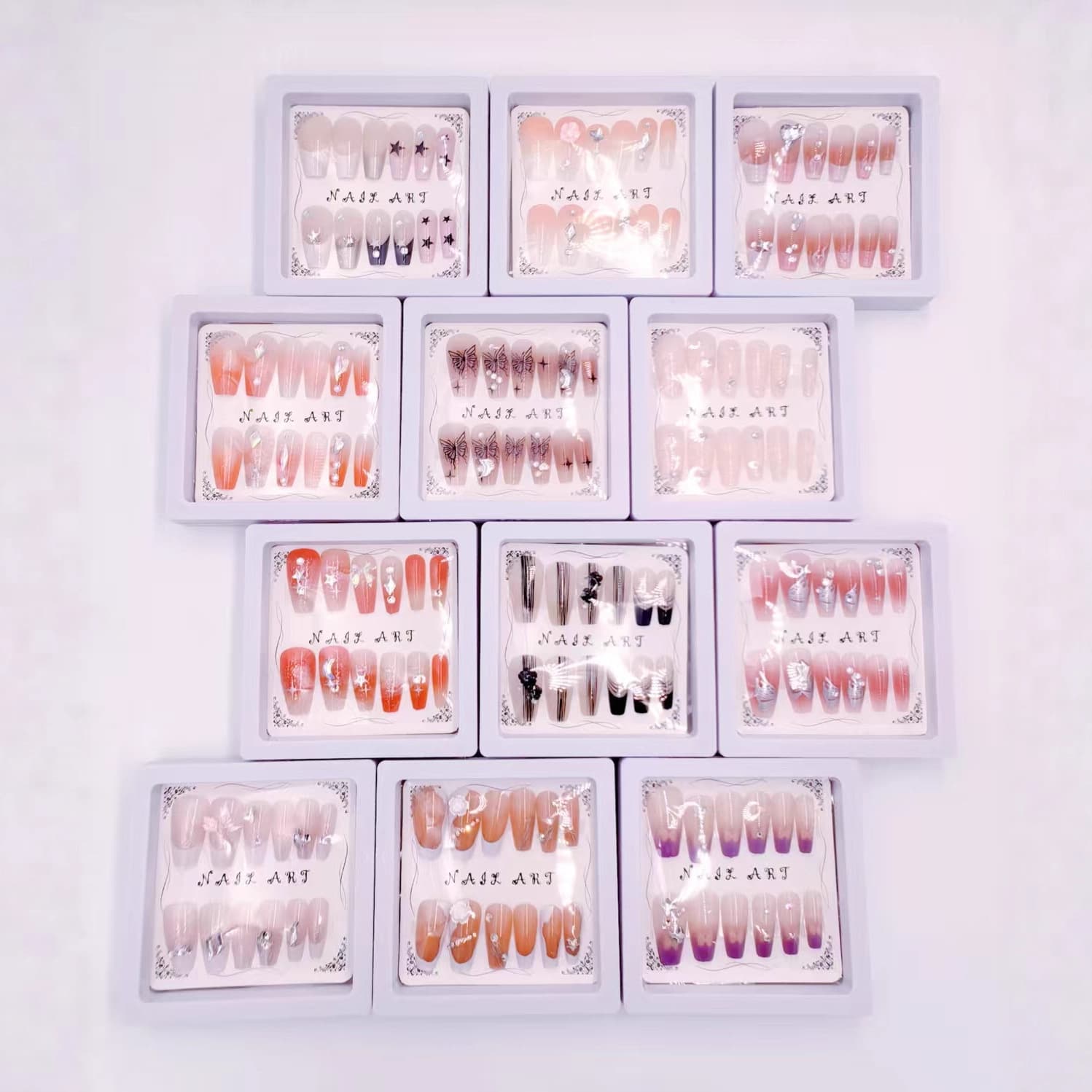 Adult Long Nails Export Cross-Border Nail Art Wholesale (Selectable Styles) Wearable Nails, Stationery Store, Kiosk