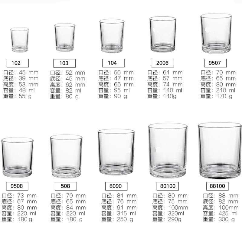 Press-molded 1021 cup 22H1 cup 103 (22H2) candle holder 104 (22H3) 105 wax jar aromatherapy cup