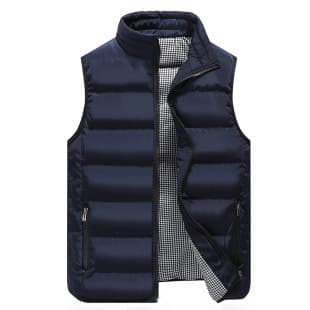 Temu AliExpress Men's Vest Autumn Winter Warm Down Cotton Vest Korean Style Sleeveless Jacket Thickened Vest Manufacturer