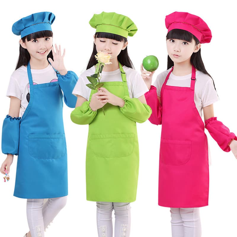 Mibo Children's Painting Kids Apron Logo Custom Kindergarten Children's Advertising Apron DIY