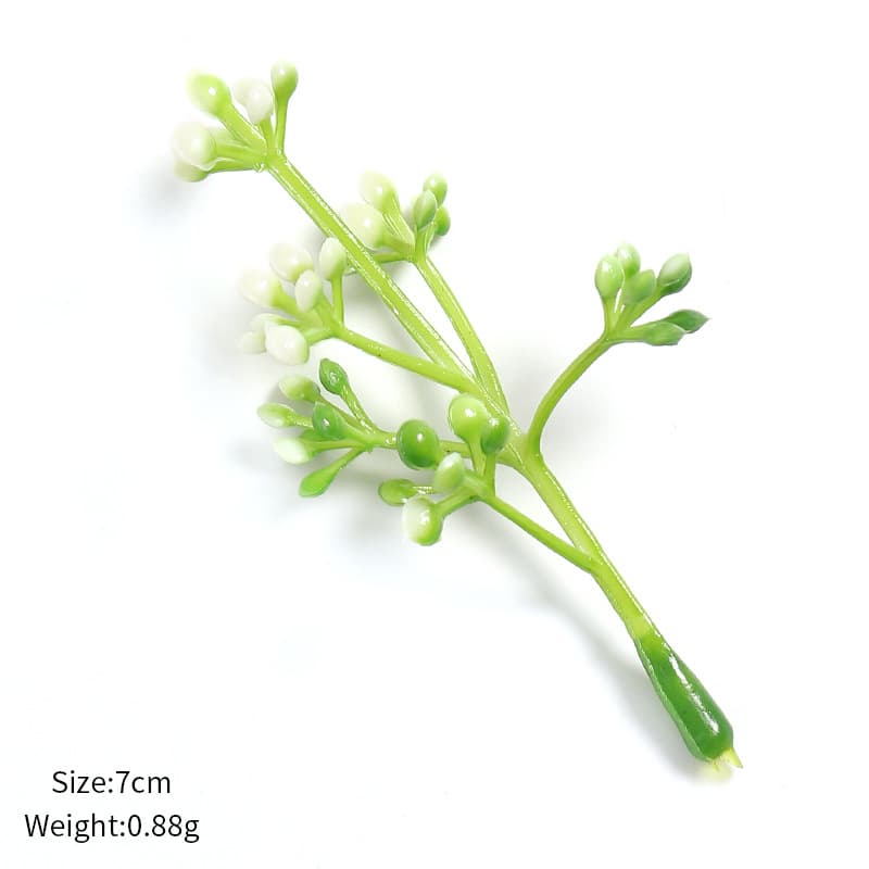 Artificial Green Plant Water Grass Wild Mulberry Mimosa Fruit Fake Plant Corsage Bouquet Decoration Accessories DIY Material Leaves