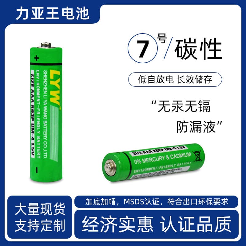 Factory Wholesale AAA Carbon Eco-Friendly Mercury-Free Batteries for Household Remotes and Scales