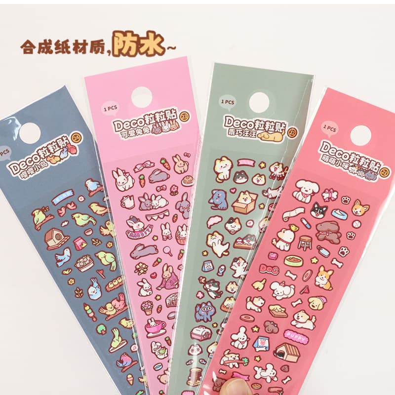 Gaoshan Wenchuang Muzili deco sticker sheets, Xiao Bi Ga stickers, m5 journal sticker decoration materials