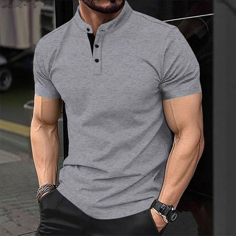 European and American Summer New Style Quick-Selling Amazon Polo Shirt American-Style Slightly Elastic Short-Sleeved Men's Sports and Leisure Polo Shirt