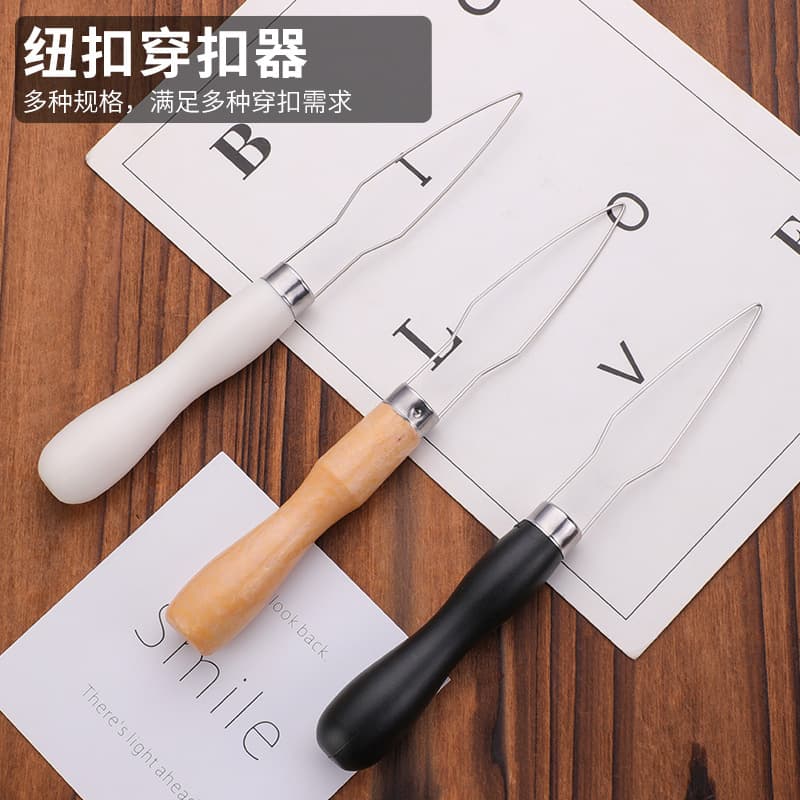 Buckle Threader, Lock Buckle Tool, Wooden Handle Buckle Turner, Elastic Belt Threader Tool, Belt Turner
