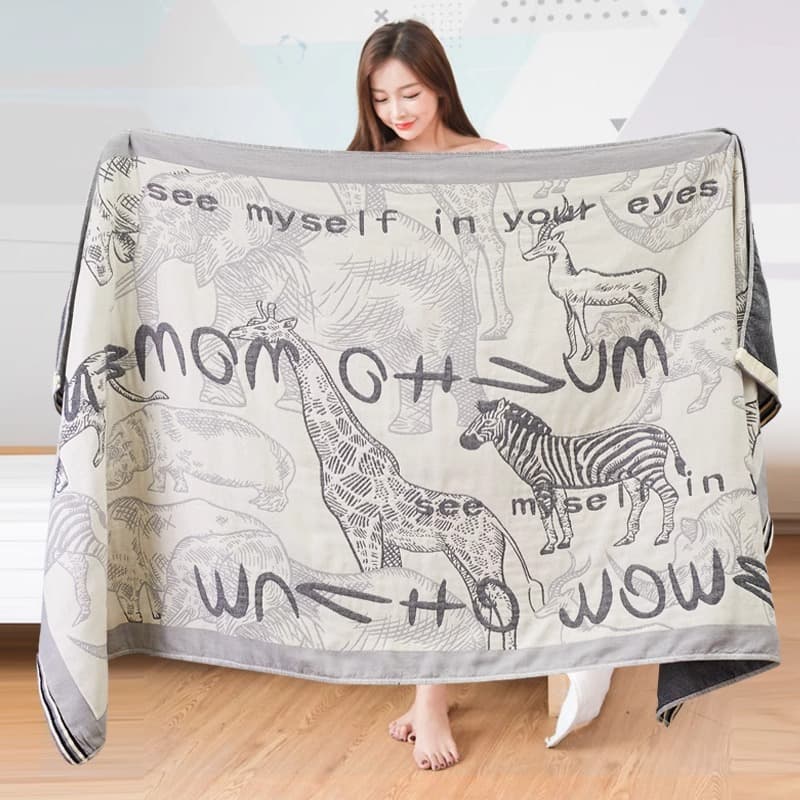 75*150cm Extra Large Pure Cotton Gauze Bath Towel, Absorbent and Lint-Free, Soft for Home Use, Large Wrap for Adults and Children