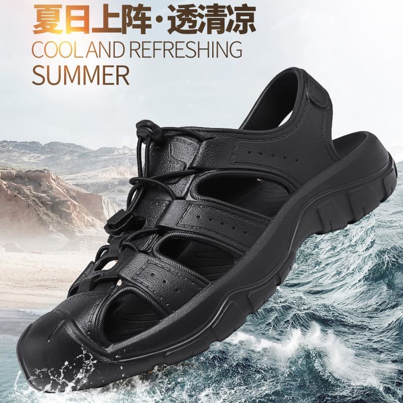 Spring Summer Cross-border Large Size Men's Shoes Outdoor Sports Closed-Toe Sandals Casual Anti-Kick Wading Beach Shoes