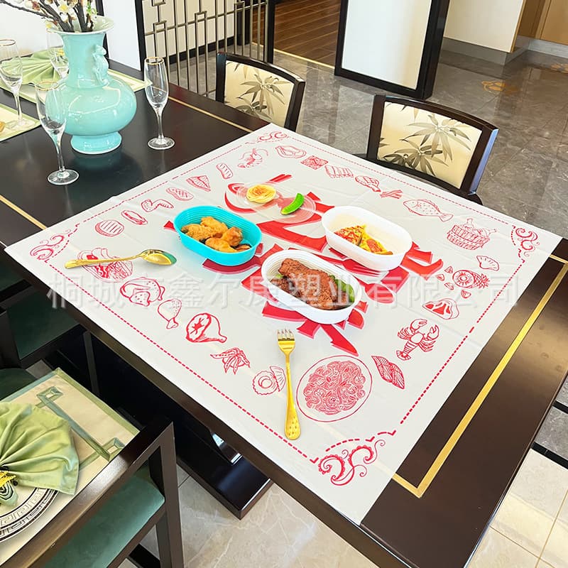 Disposable Placemats Takeout Small Tablecloth Thickened Waterproof Oil-resistant Catering Hot Pot Crawfish BBQ Skewers Tablecloth