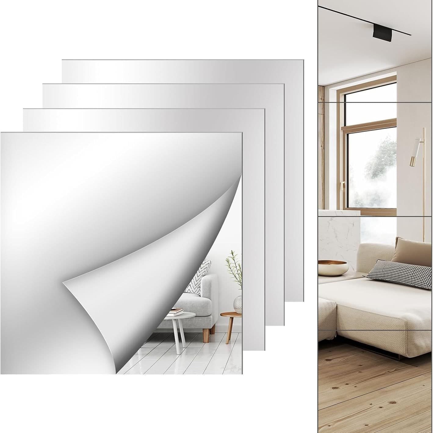 Cross-border popular acrylic mirror wall sticker self-adhesive full-body mirror bedroom dormitory dressing mirror sticker self-adhesive soft mirror