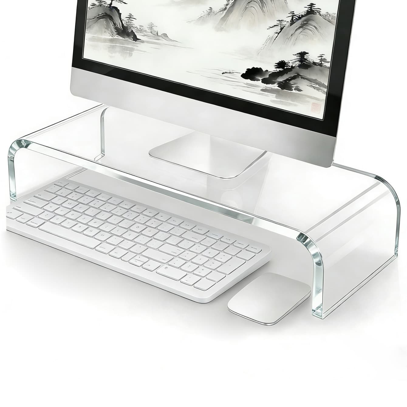 Cross-border acrylic computer monitor elevated screen stand laptop base display stand transparent