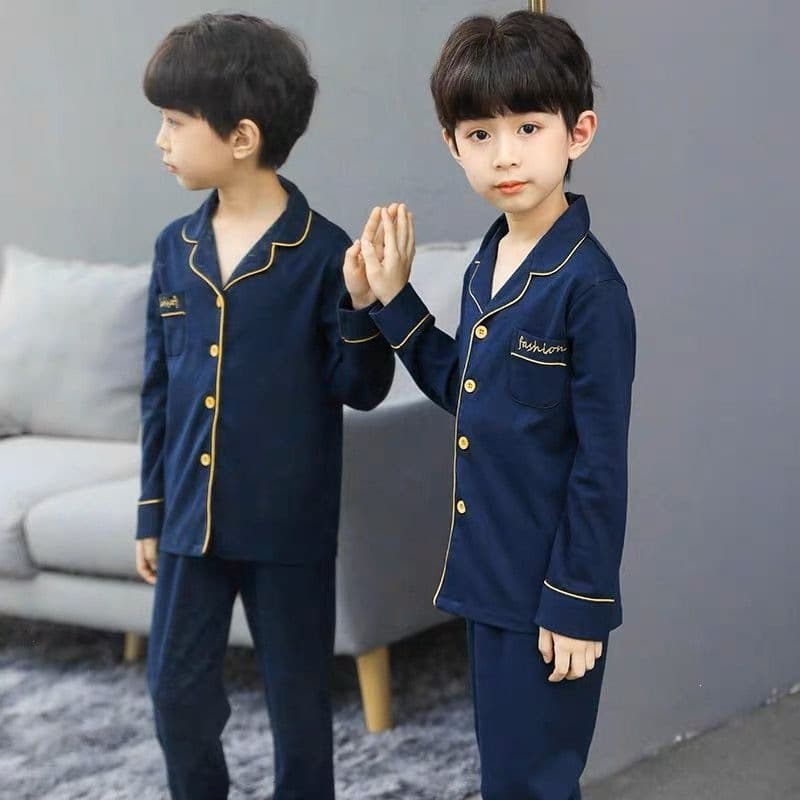 Children's pajamas, spring long-sleeved boys' home clothes suits, big children's autumn and winter new styles, autumn boys' long-sleeved styles