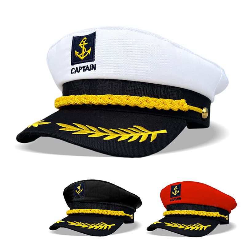 COS Navy Hat Cross-Border European and American Captain Hat Party Dance Costume Accessory Role-Playing Sailor Hat