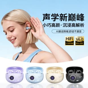 2026 New X8 Clip-On Wireless Bluetooth Earbuds Long Battery Life Comfortable Fit Noise Reduction Open-Ear for Running Sports