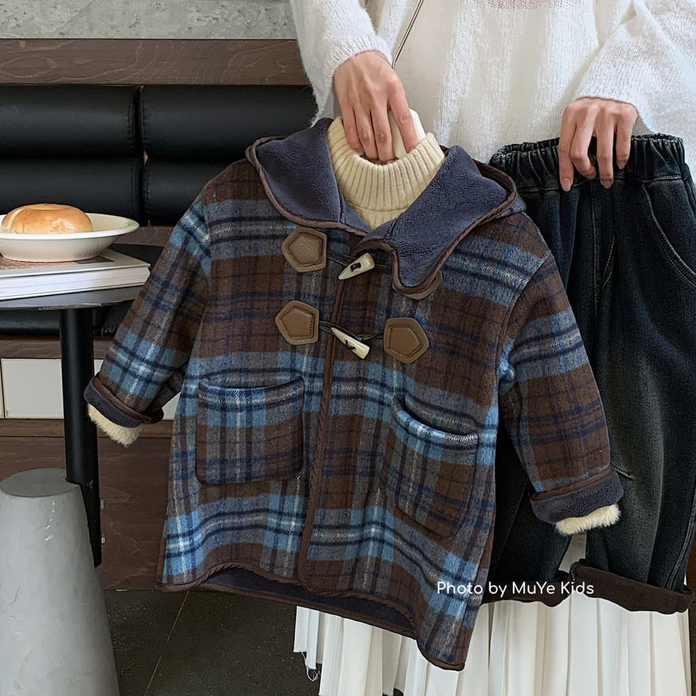 Kino Winter Wool Coat, Huzhou Zhili Children's Clothing, Boys' Korean Style Mid-Length Fleece-Lined Coat, Children's Warm Clothing