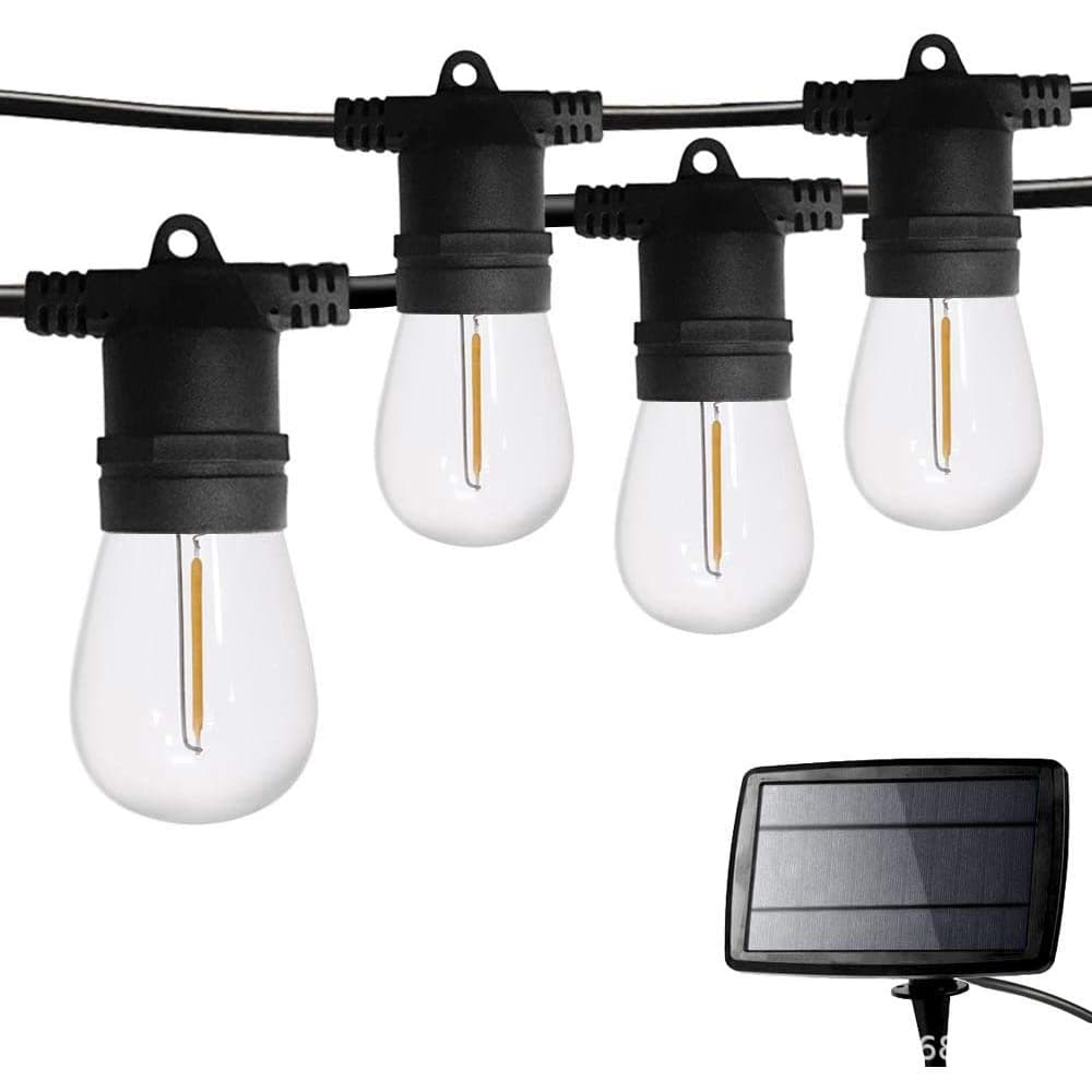 Solar Low Voltage Outdoor Waterproof Light String S14 Bulb with Reverse Thread Setting