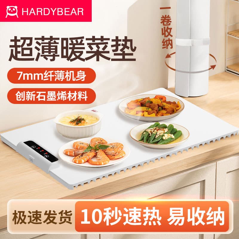 Foldable Large Capacity Food Warming Mat, Hot Dish Board for Home and Hotel Dining Tables, Meal Warmer, Constant Temperature Rice Plate