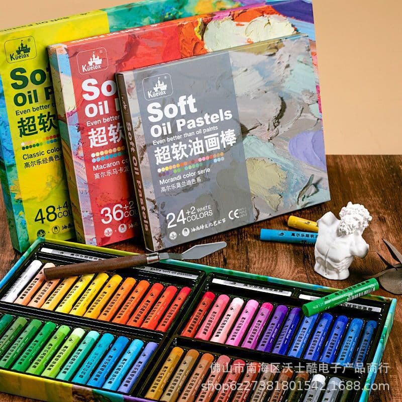 Gaoler heavy oil pastels, Morandi 36-color, Macaron 48-color and 24-color sets, oil-based pastel crayons.