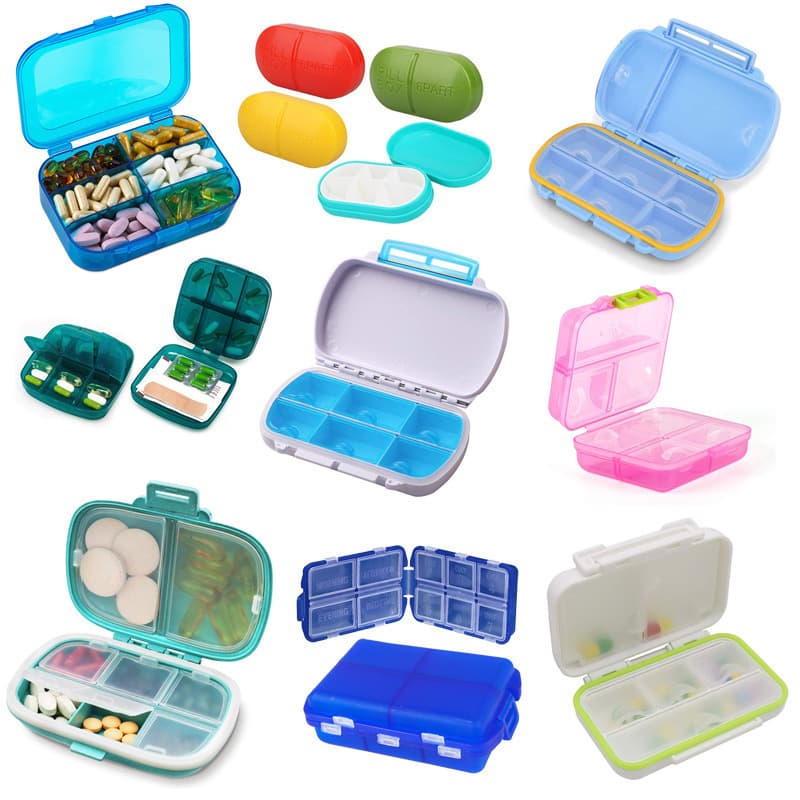 Customized Cross-Border Morning, Noon and Evening Packaging 7 Compartments, 14 Compartments, 21 Compartments, 28 Compartments Medicine Box, Portable Medicine Box for the Elderly