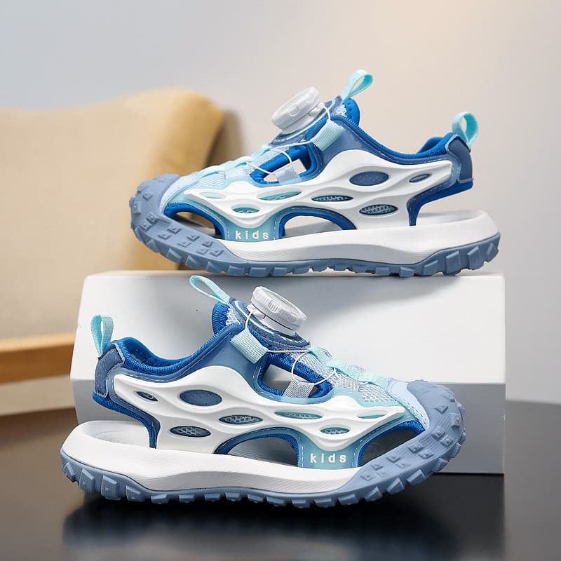 Children's Closed-Toe Sandals 2026 Summer New Boys Beach Shoes Boys Sports Sandals Kids Non-Slip River Trekking Shoes