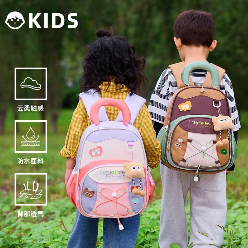 2026 New Kindergarten Backpack Cute Cartoon Kids Bag Boys Girls Lightweight Casual Preschooler Backpack