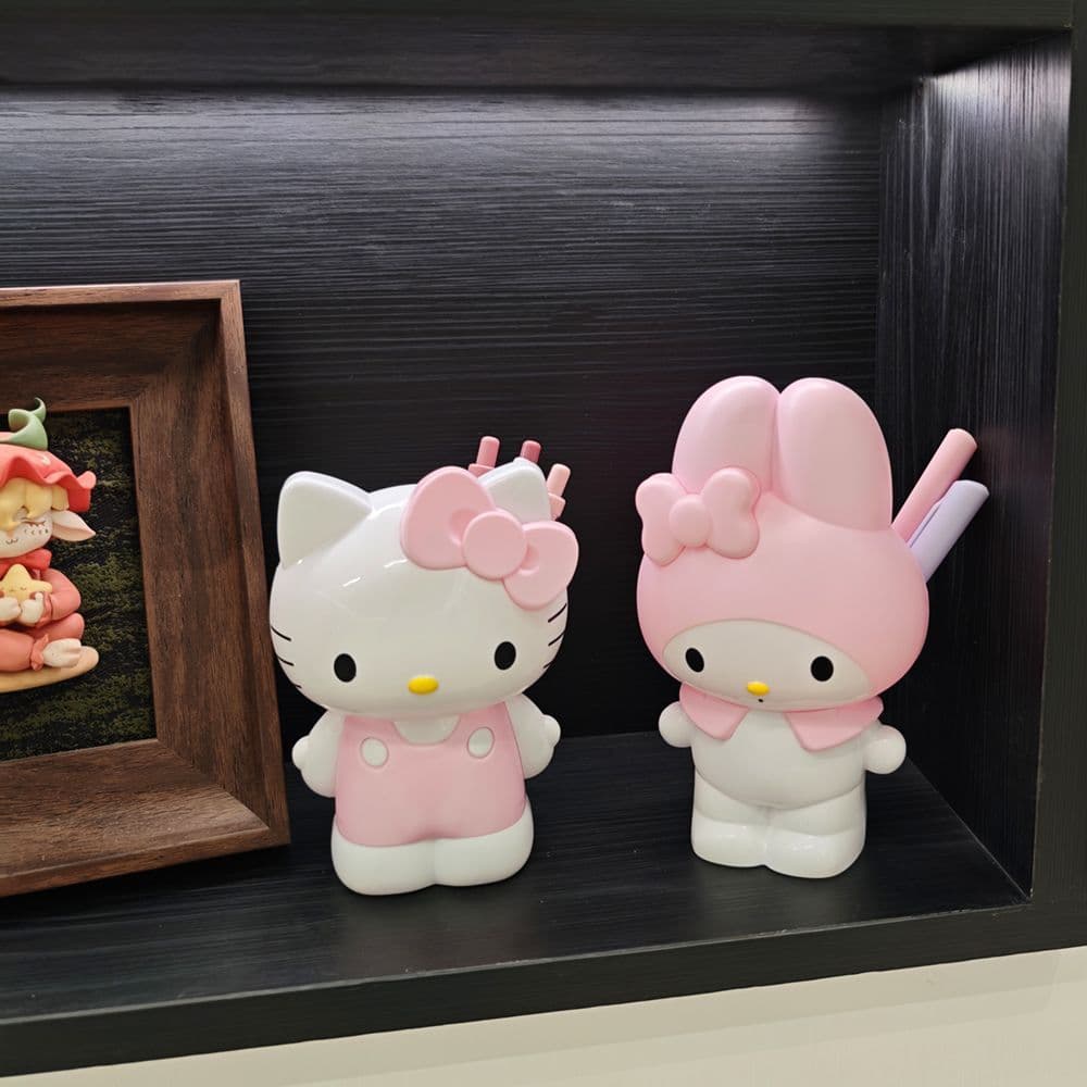 Sanrio Hello Kitty Pen Holder & Melody Makeup Brush Organizer Desktop Storage Decoration Gift