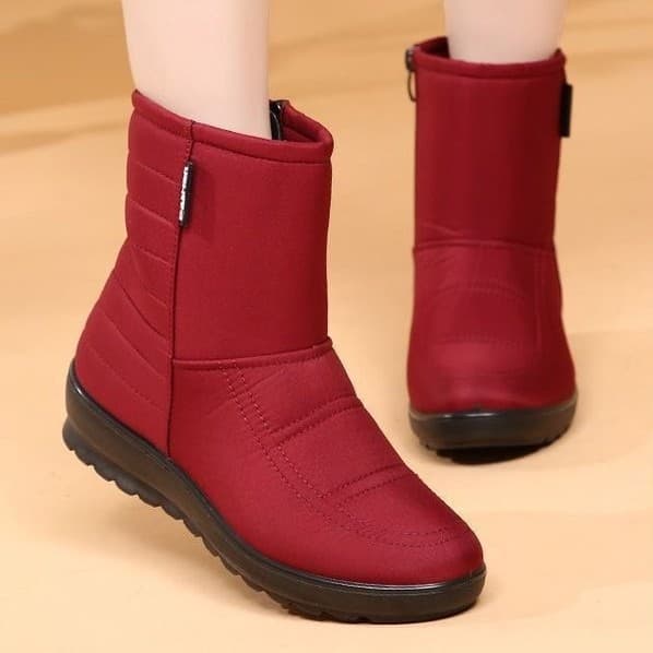 Snow boots for women 2024 new style plus velvet, thickening, warm, waterproof, non-slip, middle-aged and elderly cotton shoes, mom boots, women's short boots