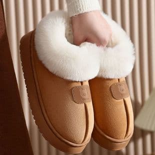 Women's Cotton Slippers Indoor Home Winter 2025 New Anti-Slip Warm Fleece Slippers Men's