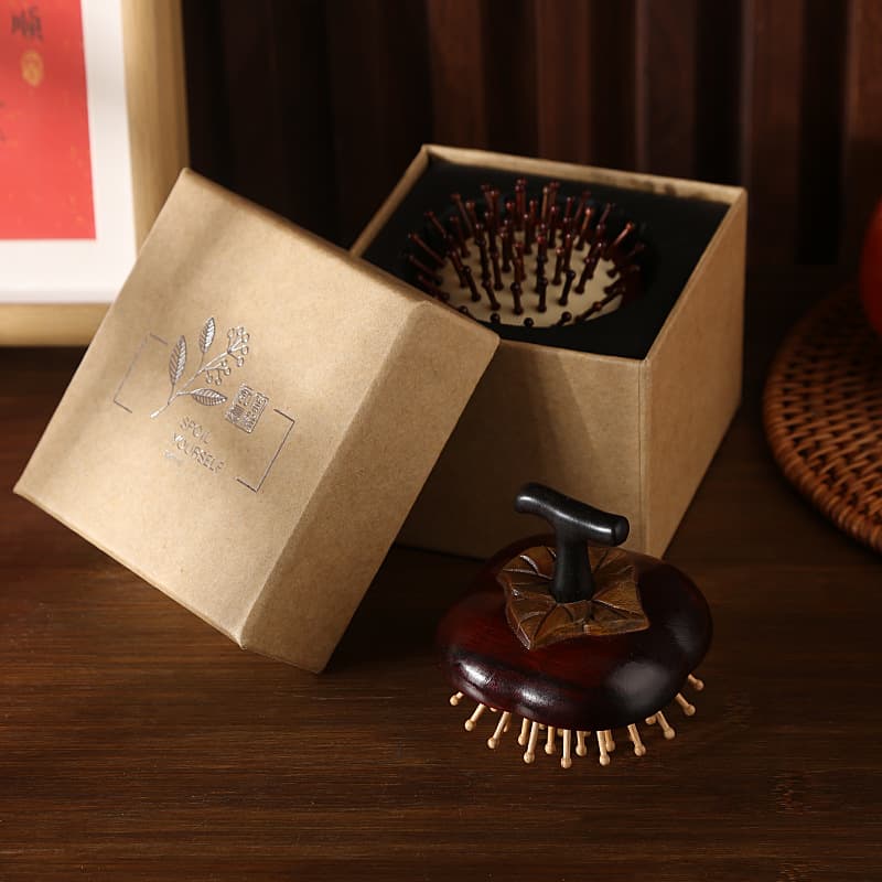 Sandalwood Airbag Massage Comb Manufacturer, Meridian Comb for Scalp Massage That Doesn't Pull Hair, Large Size Wholesale Direct Supply