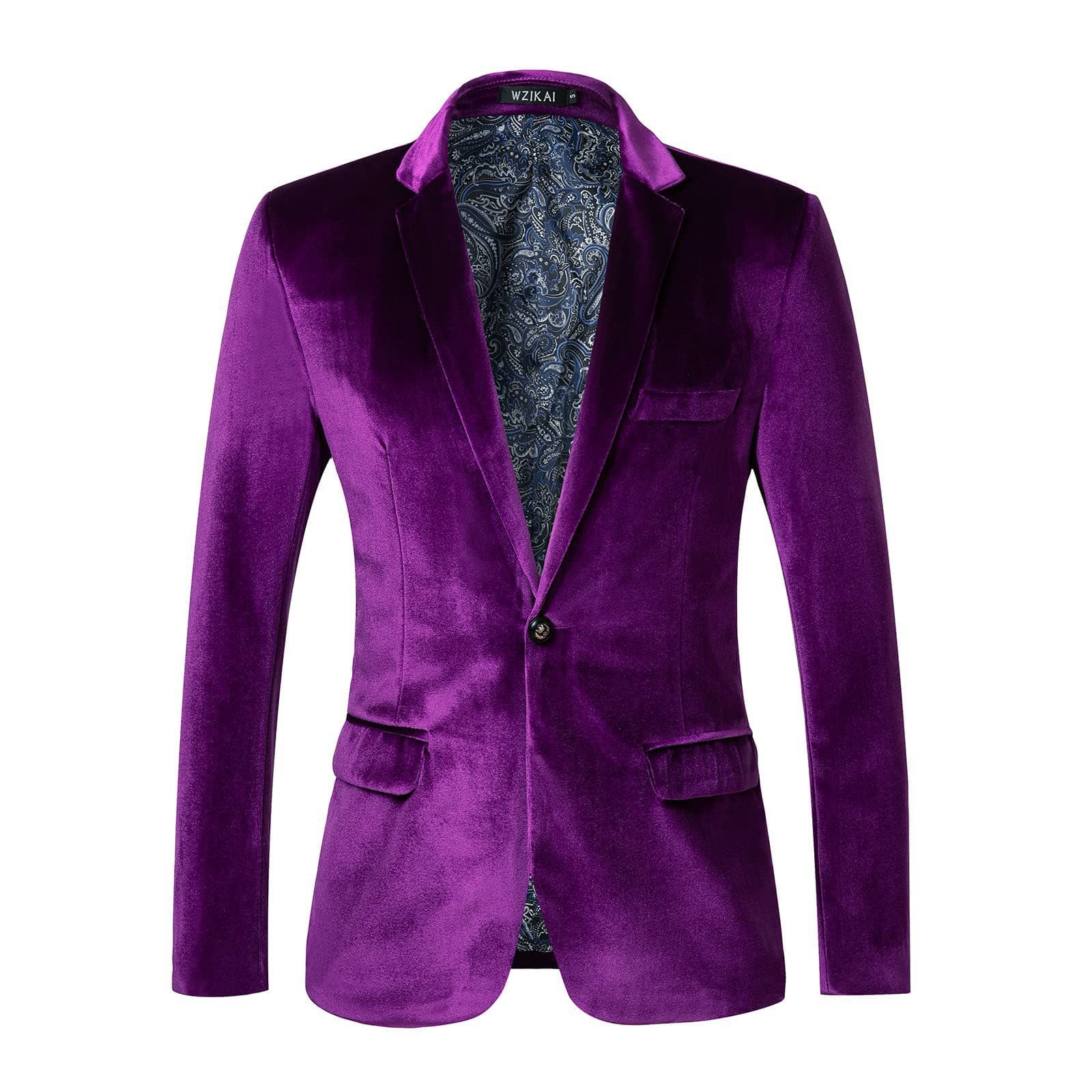 Cross-border Men's 24 Fall/Winter Casual Slim Fit Velvet Suit Jacket Blazer Tuxedo Coat