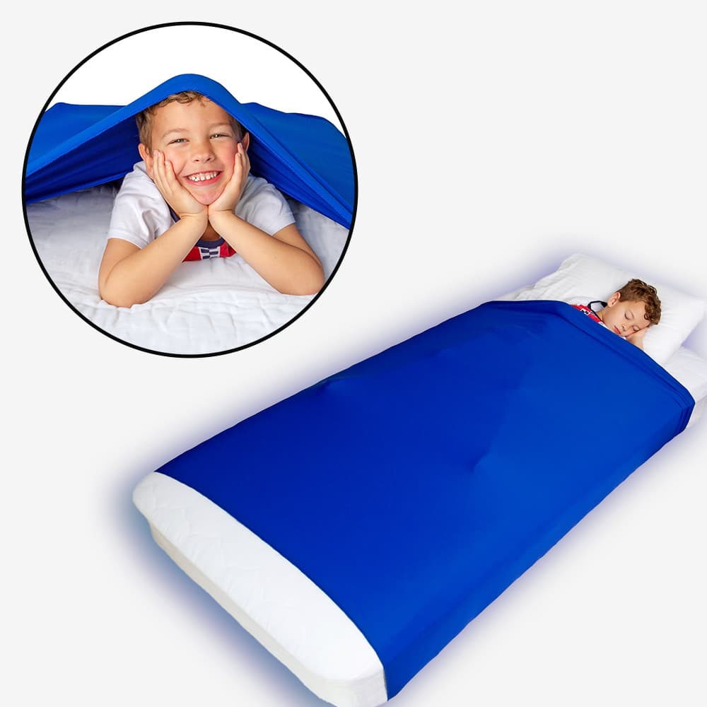 CompressionBlanket Children's Sensory Elastic Bed Bumper, Sensory Bed Sheet, Sleep Aid Bed Bumper