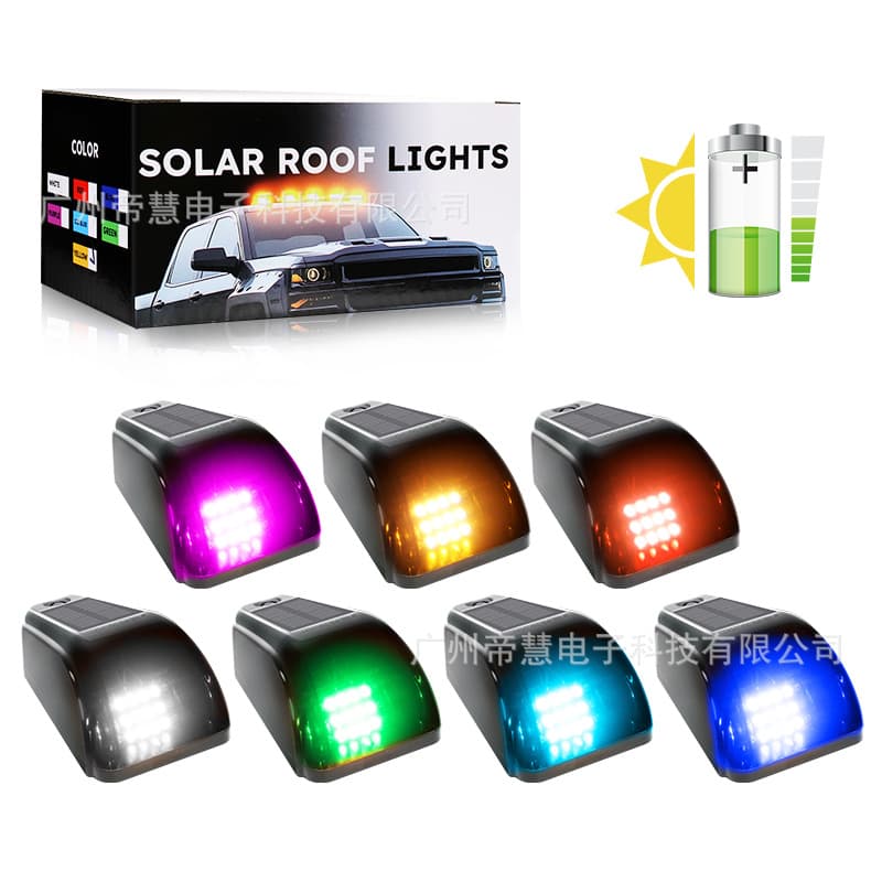 Solar Powered Glowing Roof Top Light Mouse Light Car Roof Light for Trucks Pickup Roof Modification Daytime Running Light