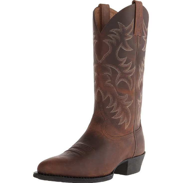 Manufacturer embroidered high-heeled men's wooden root mid-calf boots European and American style western cowboy boots winter size 38-48