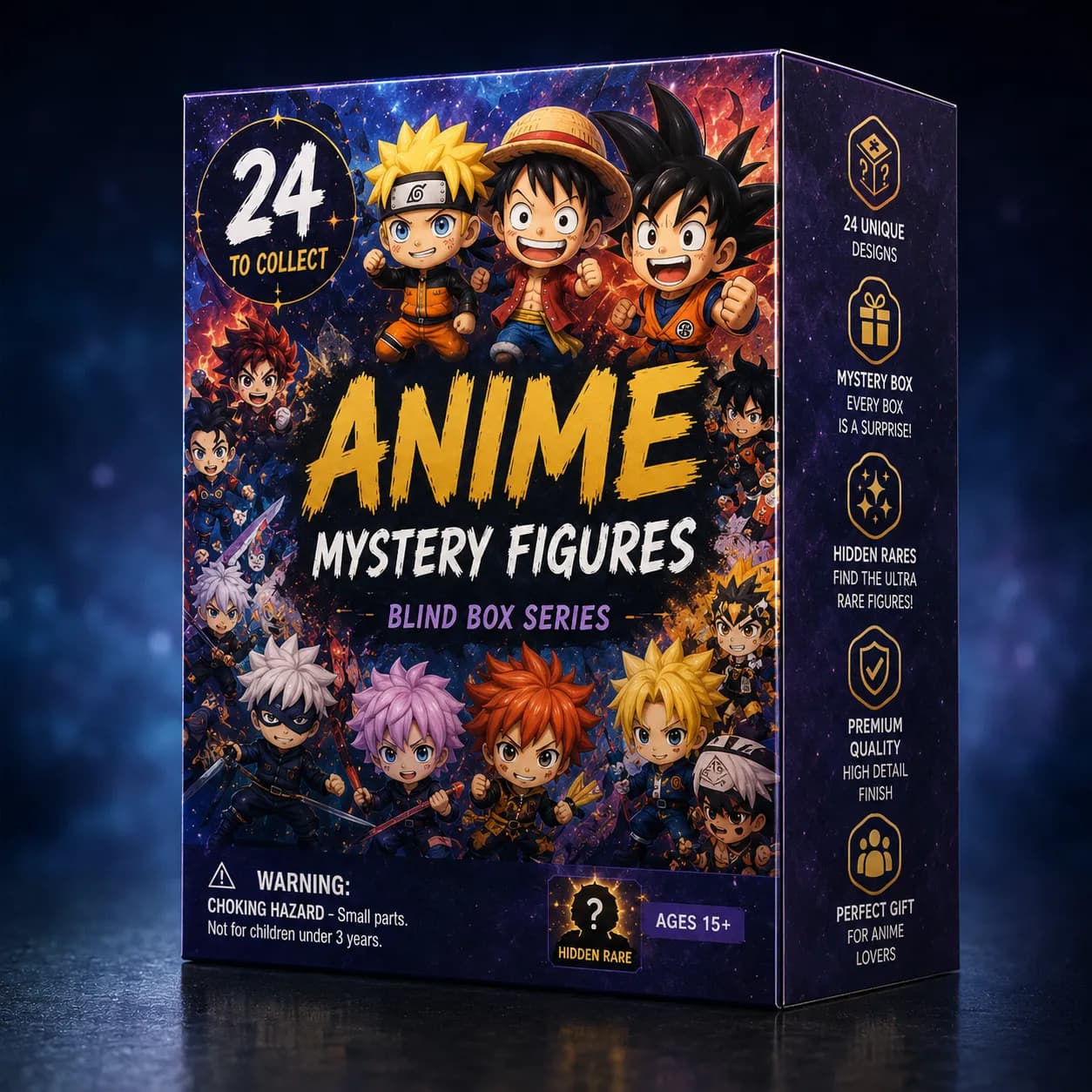 New hot product 24 mysterious anime characters blind box calendar – collectible mini rubber dolls