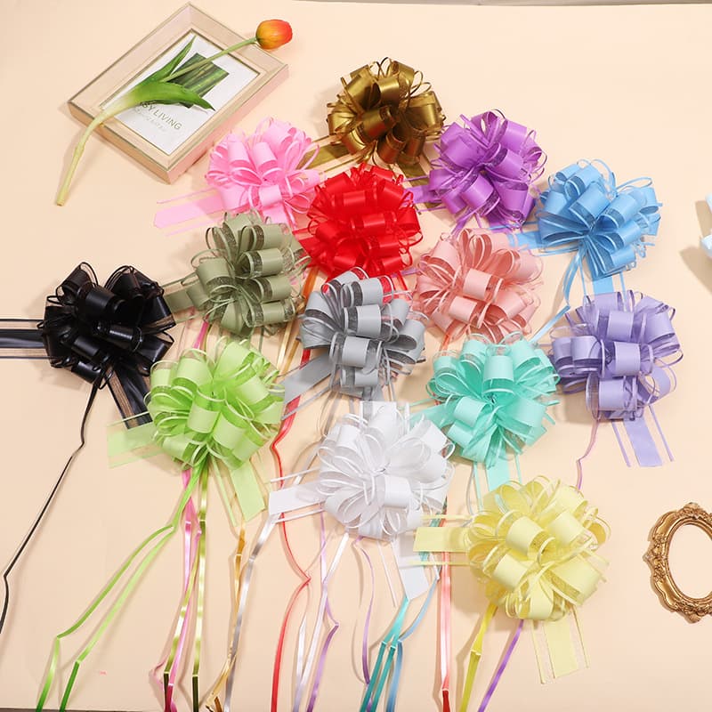 Cross-border 30 elegant medium-sized three-dimensional ball flowers, macaron plain hand-drawn flowers, Christmas gift packaging eight-section flowers