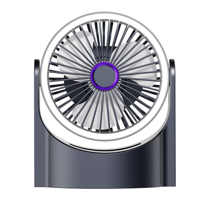 New Cross-Border Desktop Fan, Household Bladeless Fan, USB Small Clip Fan, 100-Speed Digital Display Fan with Light